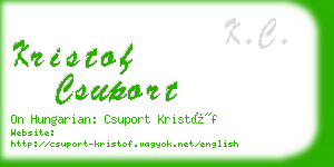 kristof csuport business card